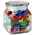 Contemporary Glass Jar - Foil Wrapped Hard Candy (20 Oz.)